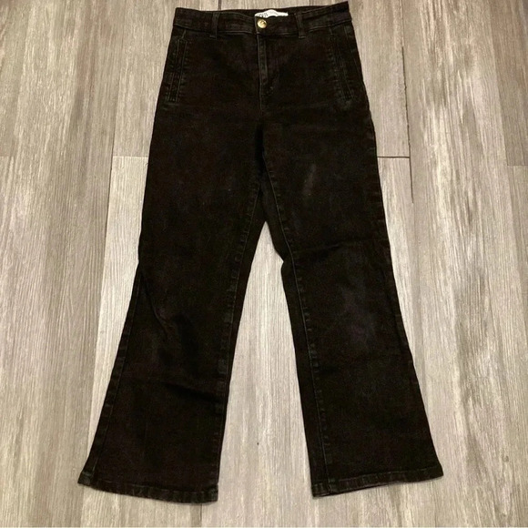 Zara Ankle High Rise Jeans Denim US4 Womens Ankle Mid Flare - Picture 1 of 11